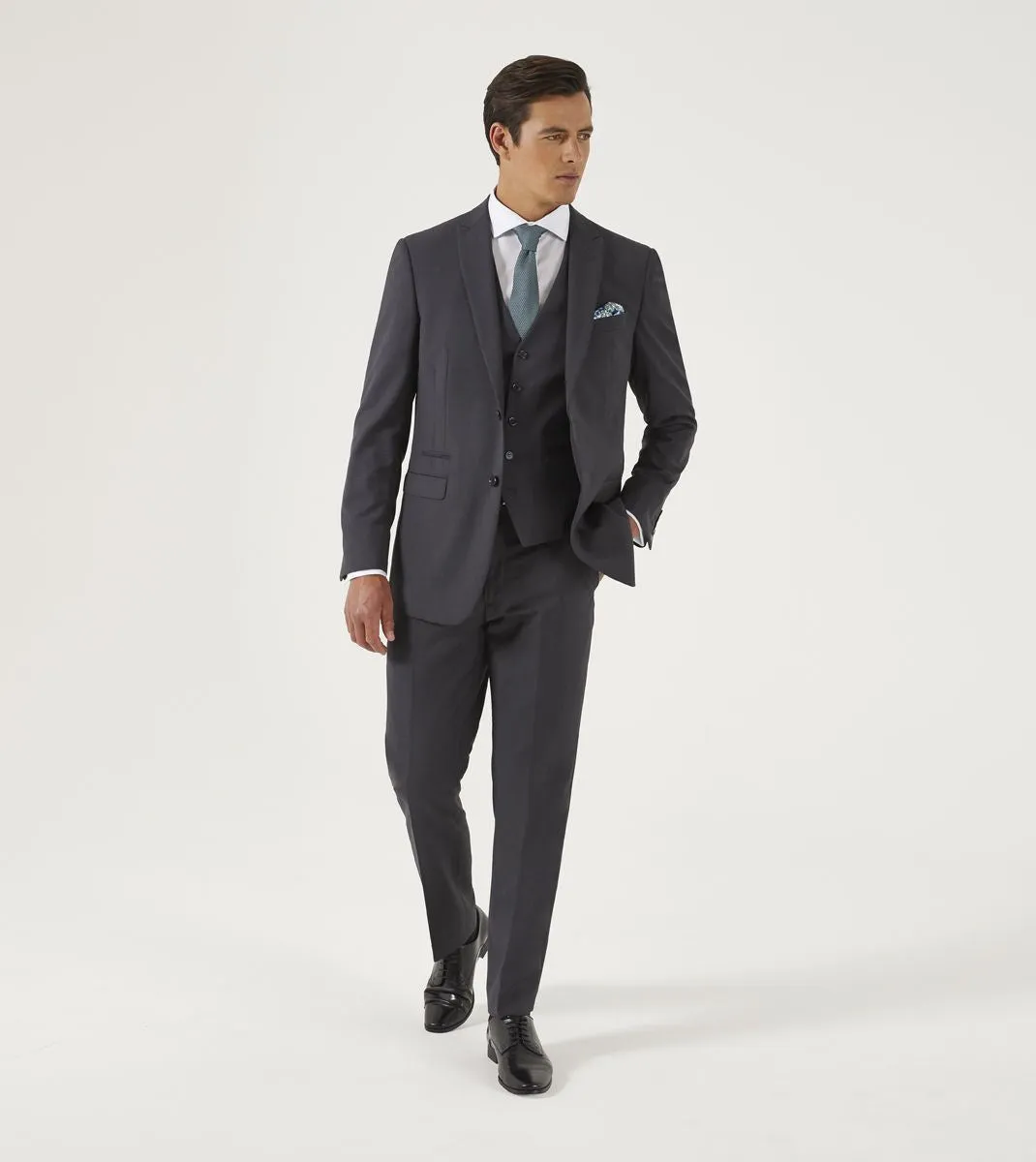 Skopes Newman Suit Slim Trouser For Men's in Navy Shadow Check, 28W to 44W