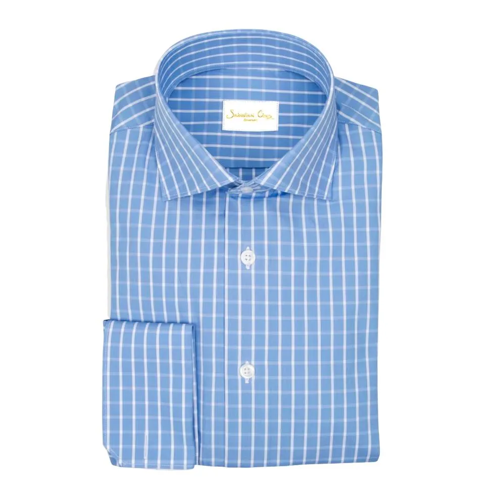 Sky Blu Windowpane Dress Shirt