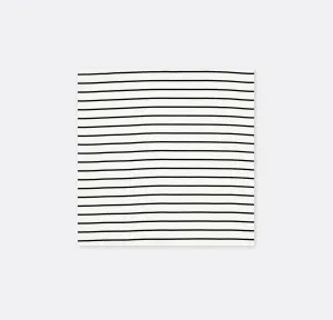 Sleek Black & White Stripes - Silk Pocket Squares
