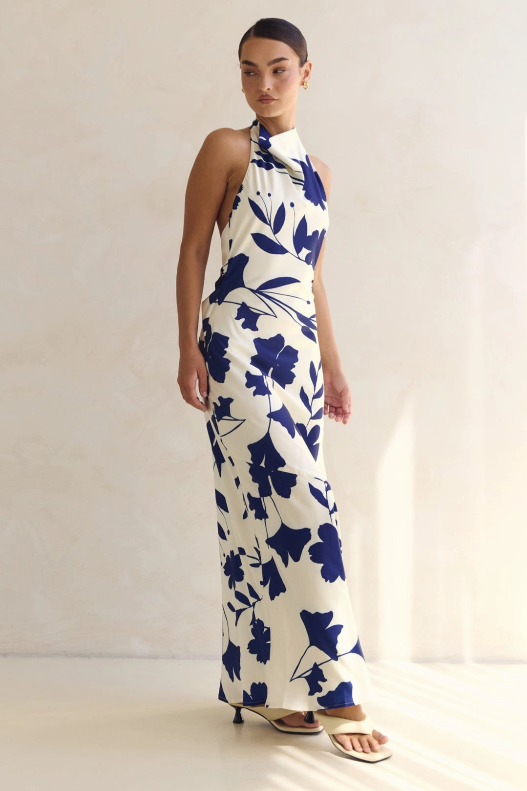 Kaelen Maxi Dress (Cream) Body Confidence Simple Texture