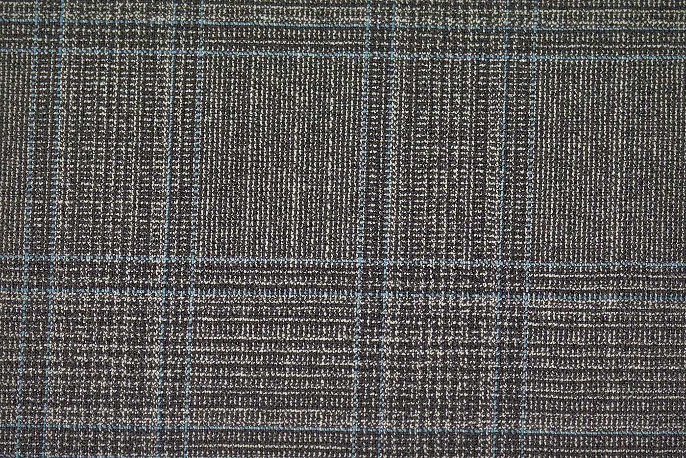 Slim Fit Grey Plaid With Blue Detail Two Piece Suit GB-REDA-19