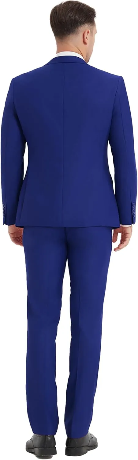 Slim Fit Suits for Men 3 Pieces Sets Tuxedo Blazer Vest Pants Notch Collar Bow Tie Prom Dinner Party Wedding Business