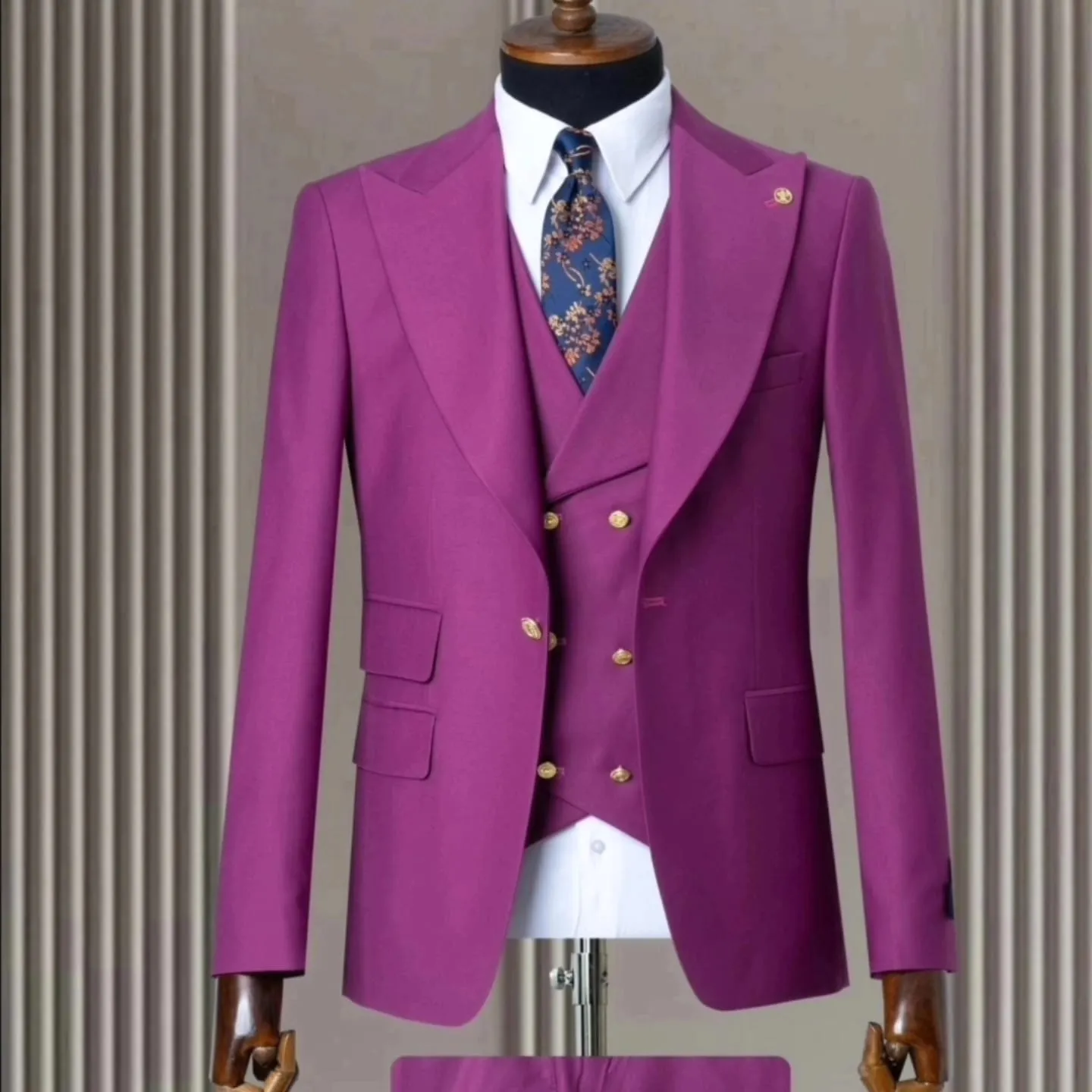 Slim Fitted Plain Suit (Copy)