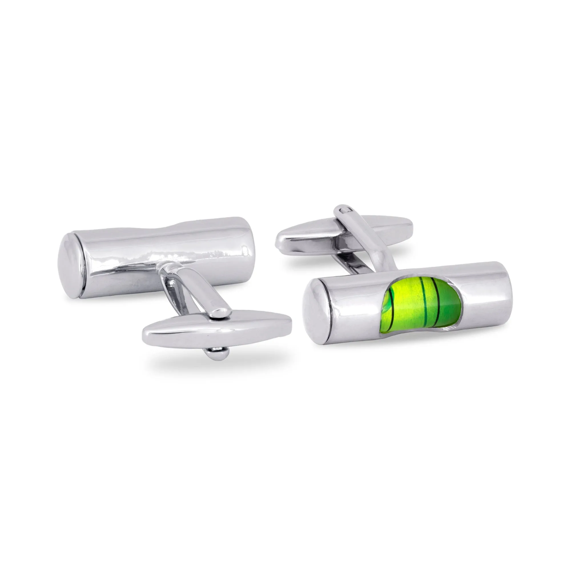 Small Bubble Level Green Cufflinks A