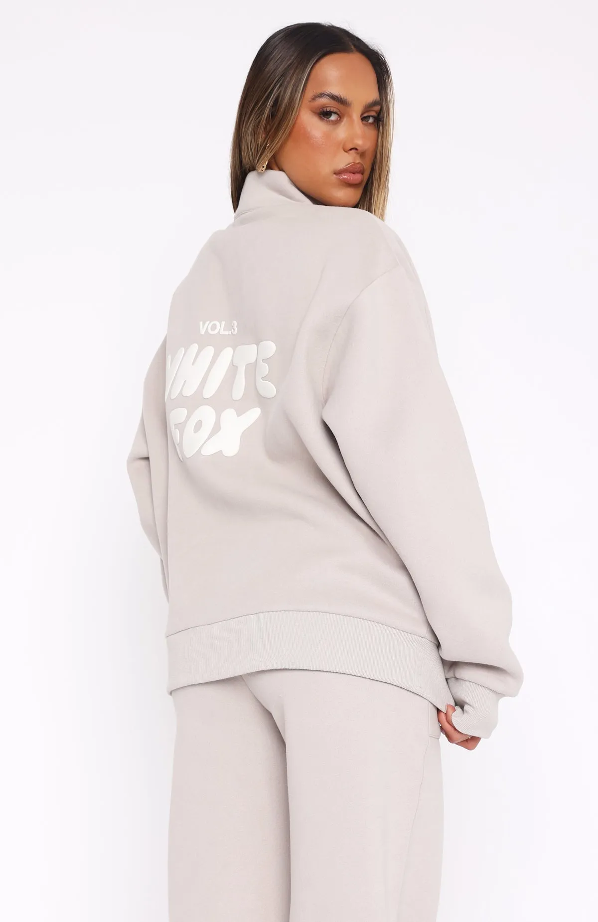 Offstage Zip Front Sweater Moon EcoFriendly Material Blend