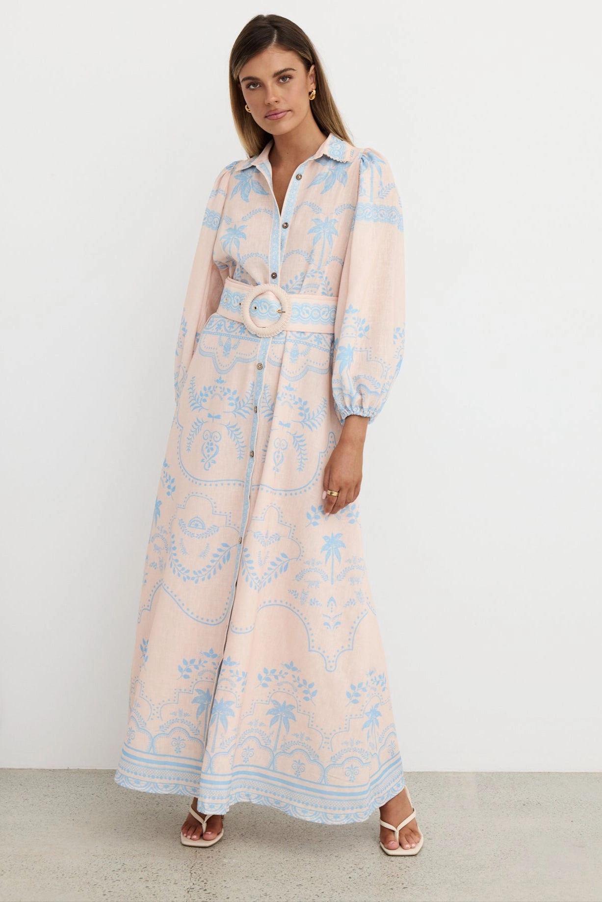 Xander Maxi Dress (Blue) everyday elegance