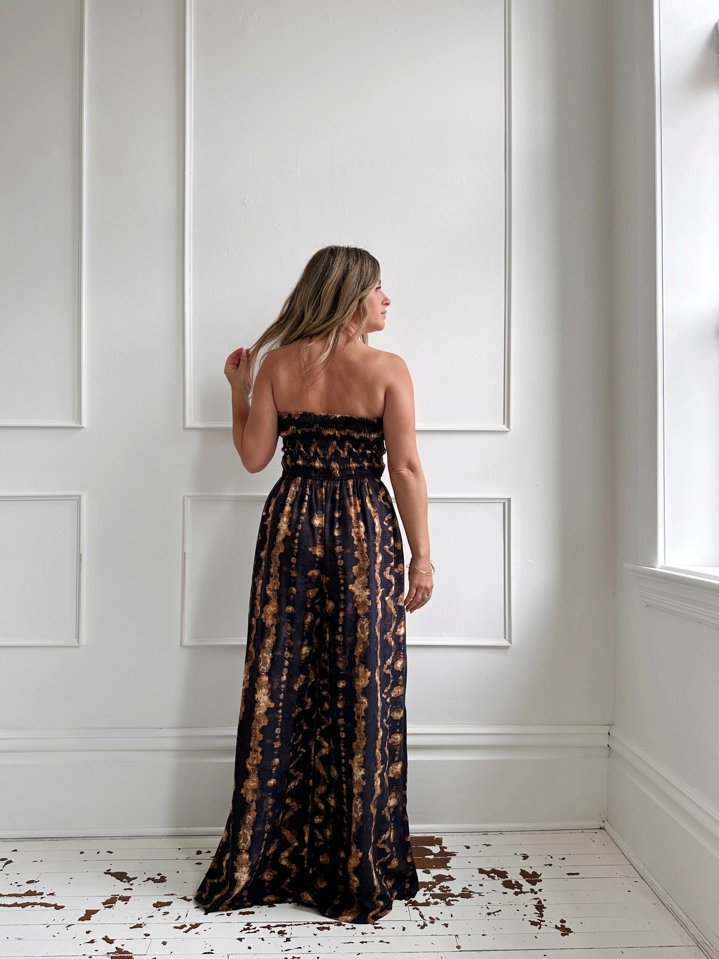 Smocked Bodice Strapless Jumpsuit - FINAL SALE Cocktail-Party Chic Rhythm