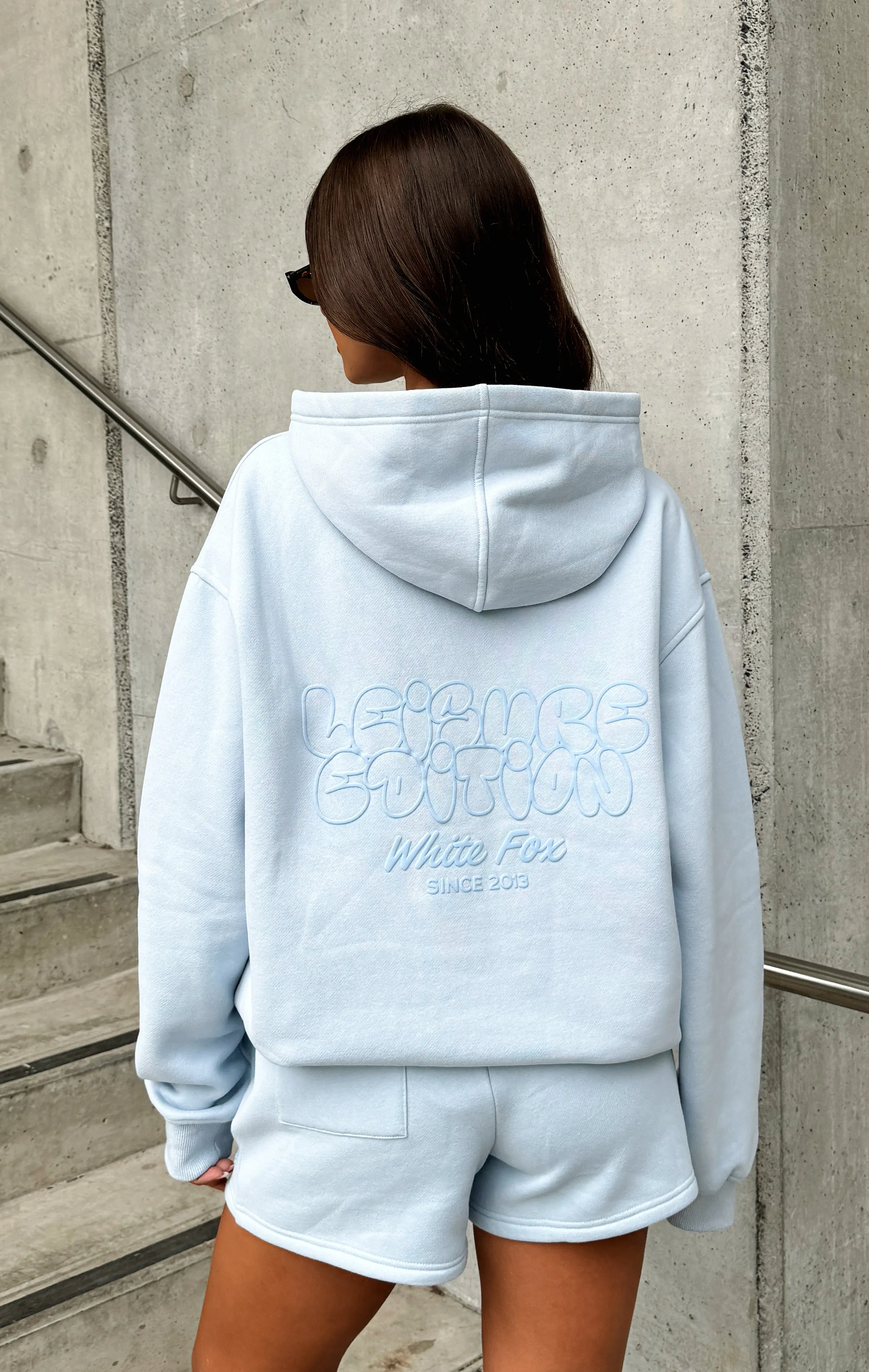 Cold Comforted Leisure Edition Oversized Hoodie Baby Blue