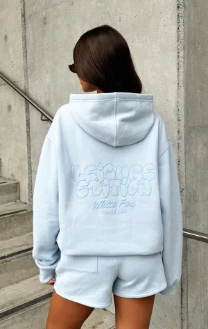 Seasonal Casual Look Leisure Edition Oversized Hoodie Baby Blue