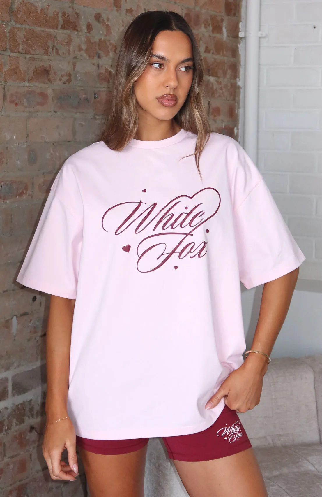 Airflow Optimized Love You Regardless Oversized Tee Pink