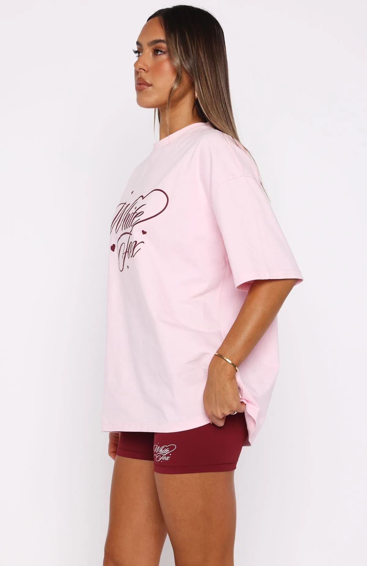 Non Irritating Weekend Classic Love You Regardless Oversized Tee Pink