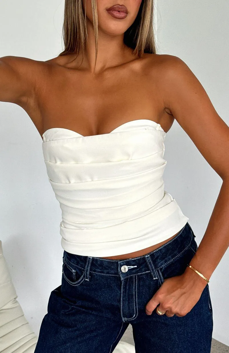 City Streets Bustier Off White Long Sleeve Tee BuiltInLayer