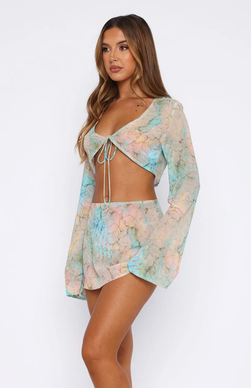 Aura Wave Mini Skirt Seaside Mottle Wrap style Local Artisan