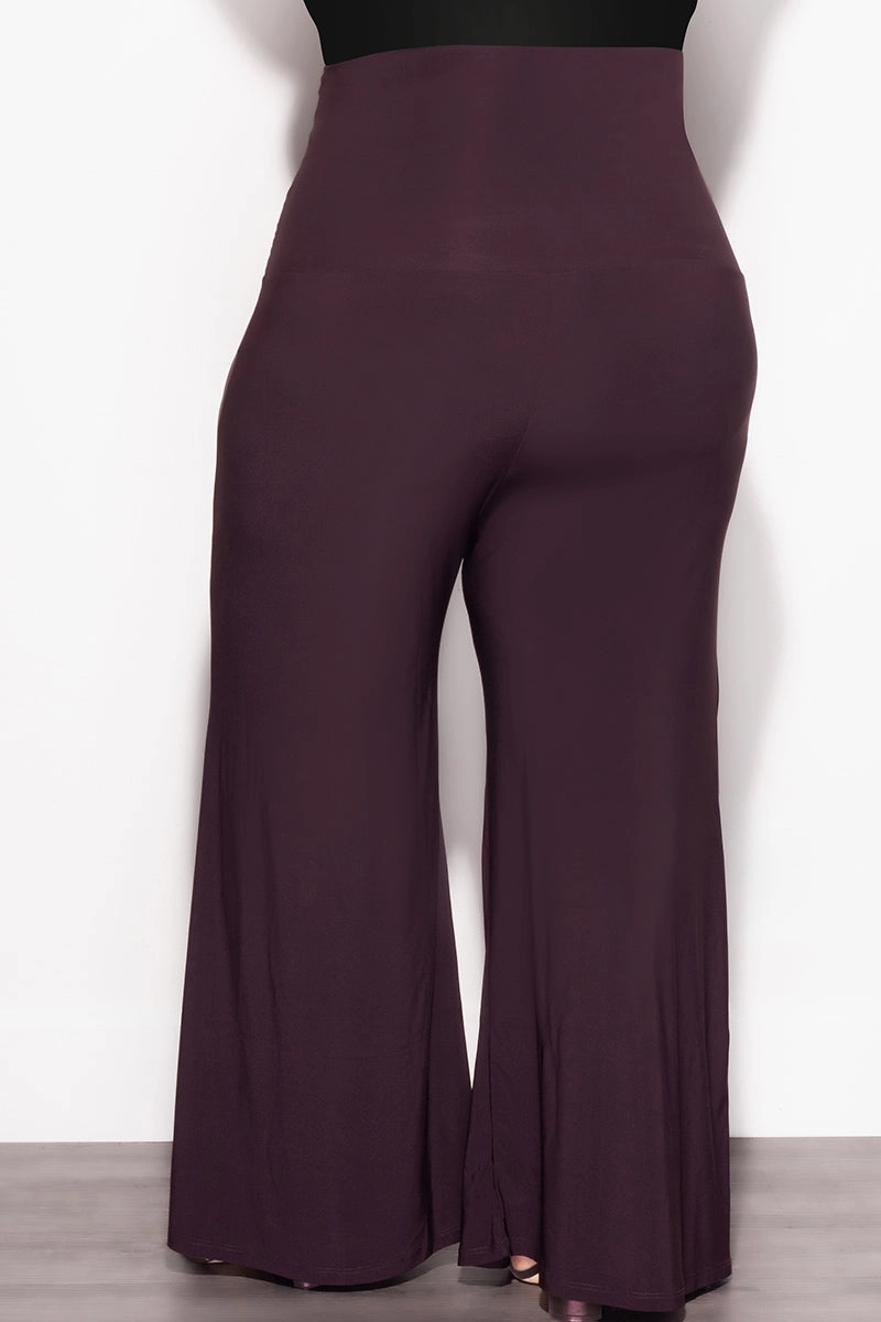 Final Sale Plus Size Flare Pants in Brown NonIrritatingSeams