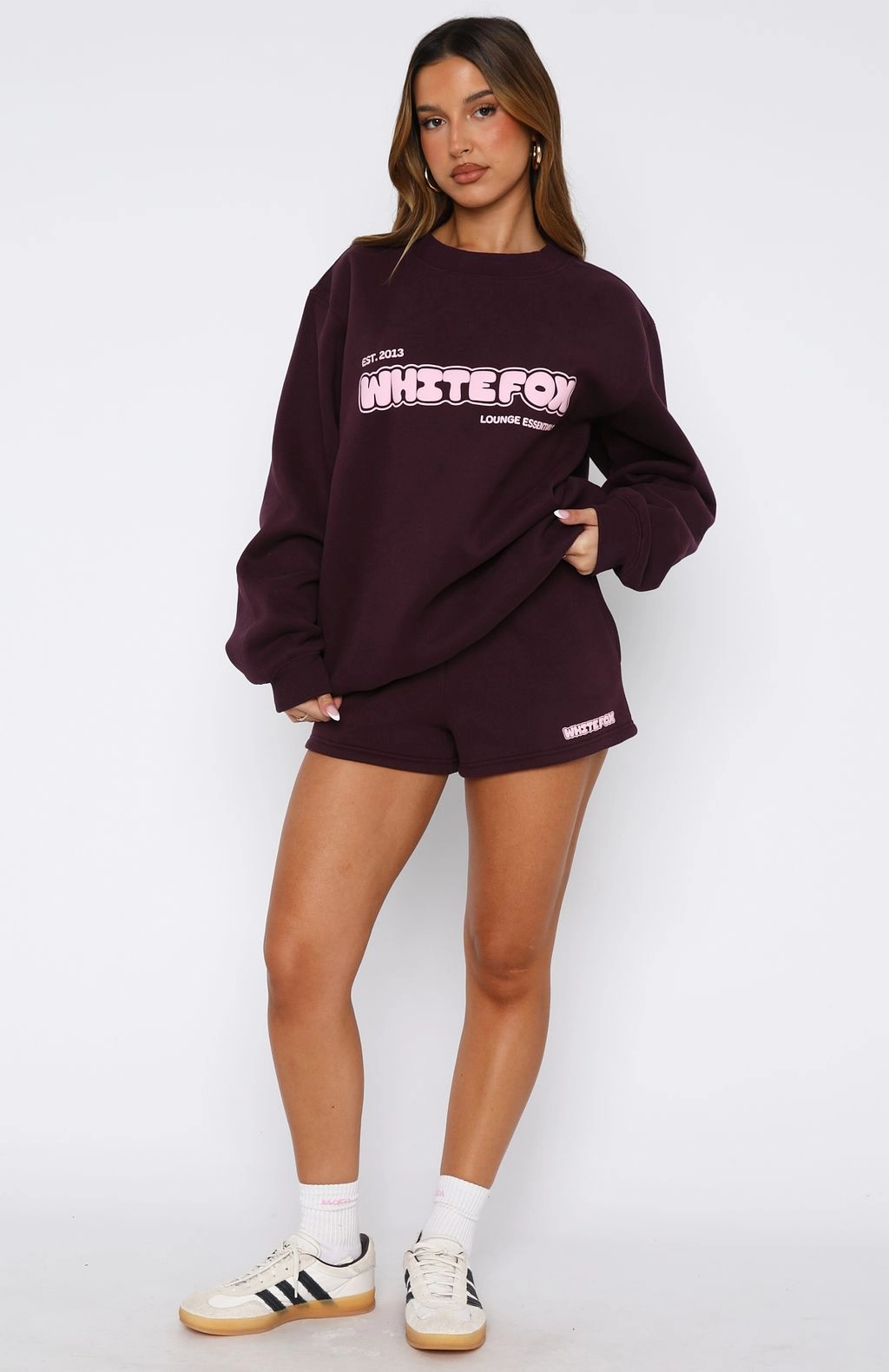 Give It A Try Lounge Shorts Plum Chic Warmth