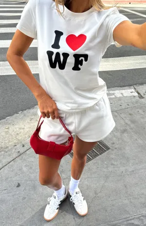 11th Street City Of Dreams Relaxed Baby Tee Frosting HighElasticity SnagProof