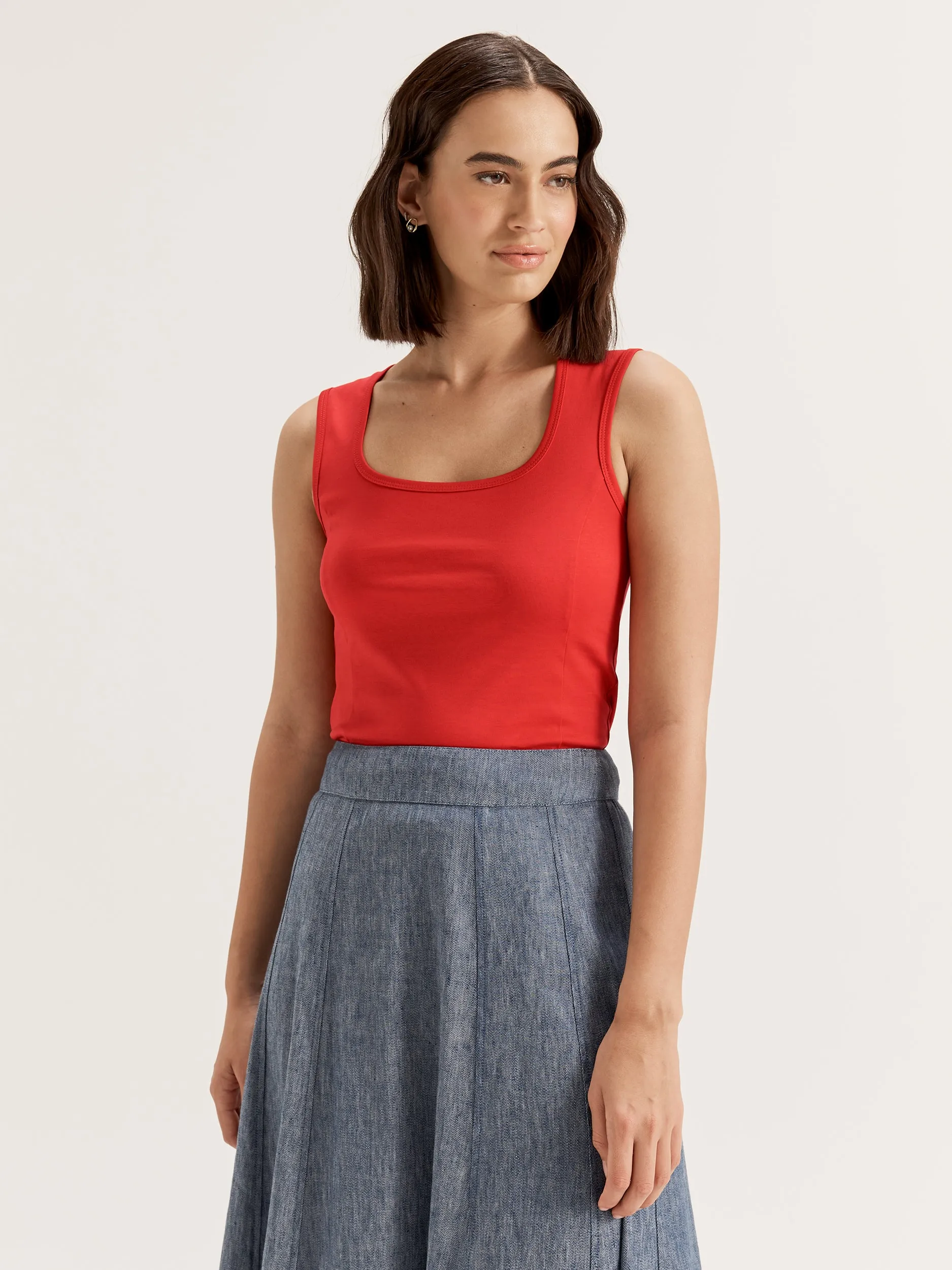 TaglessNecklineComfort Salsa Tank