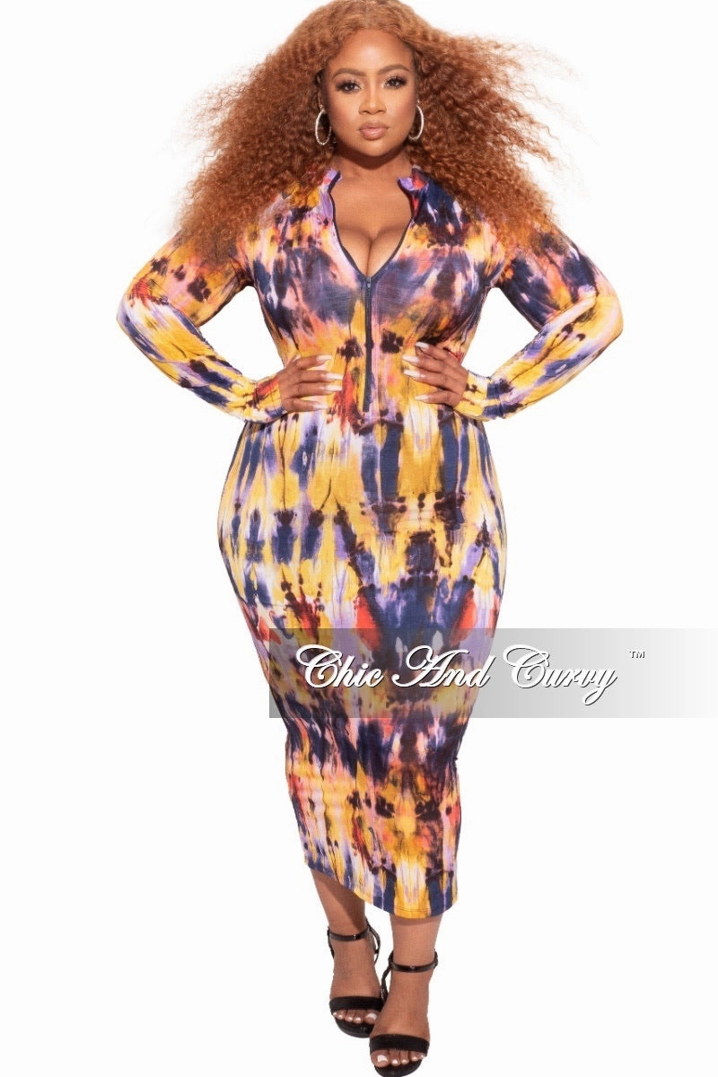 Final Sale Plus Size BodyCon in Multi-Color Print Urban Flex Smooth Fit Lining