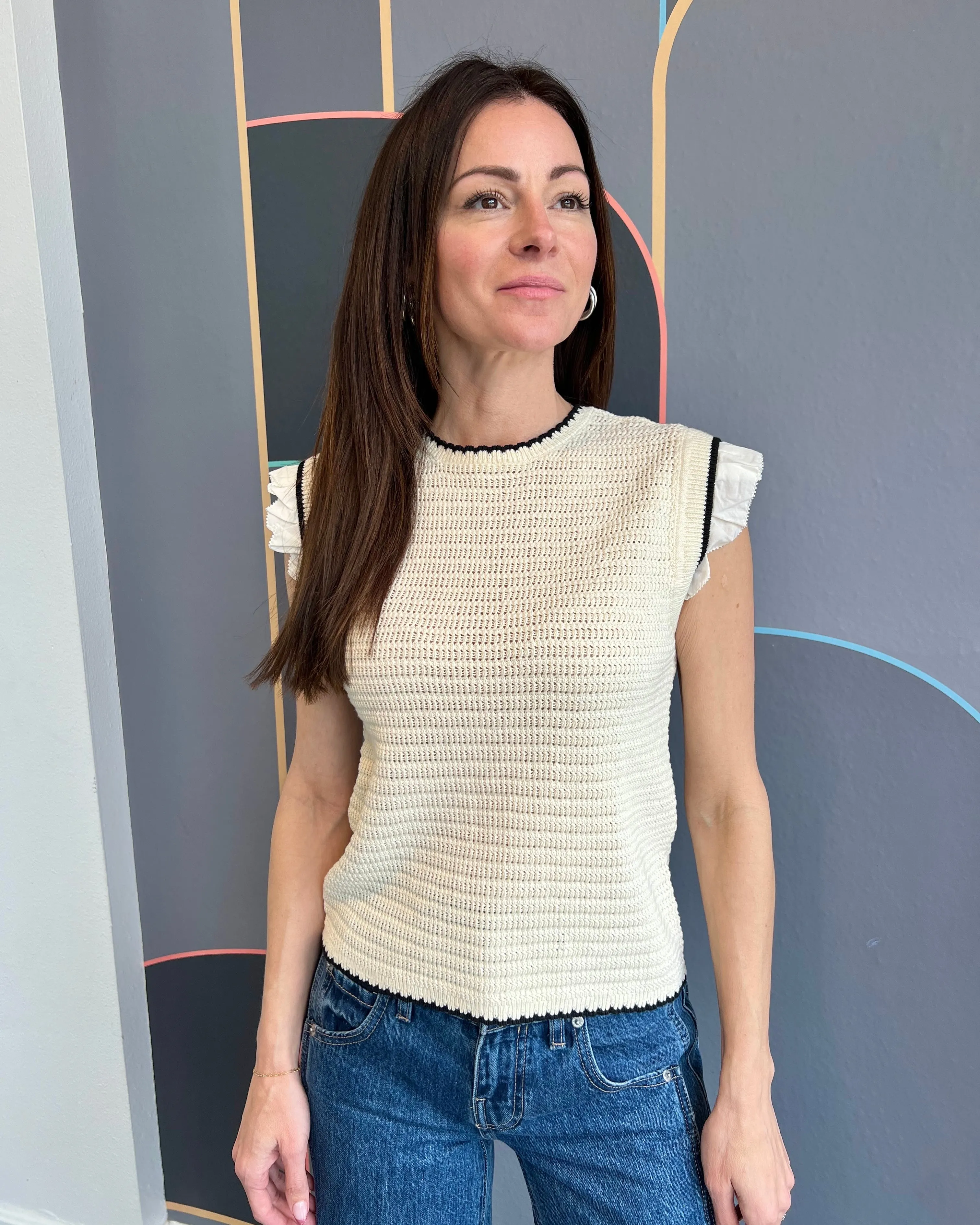 Mali Sweater Top Drop Shoulder Style