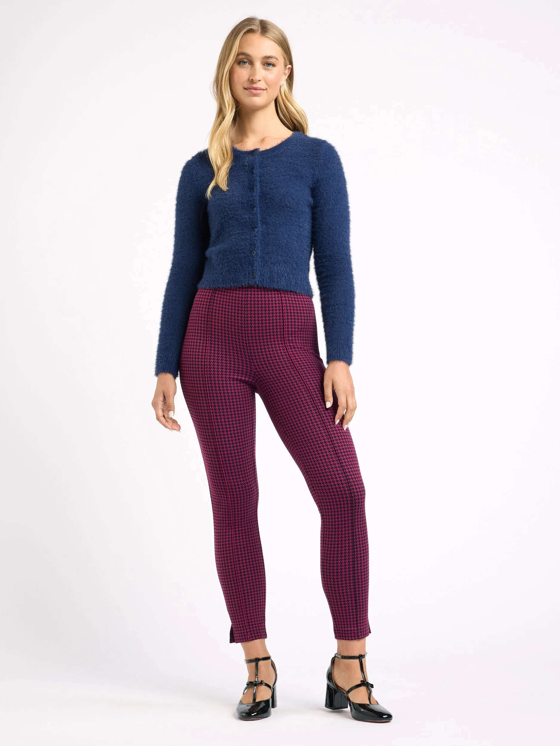 Soho Check Ponte Pants Easy Movement