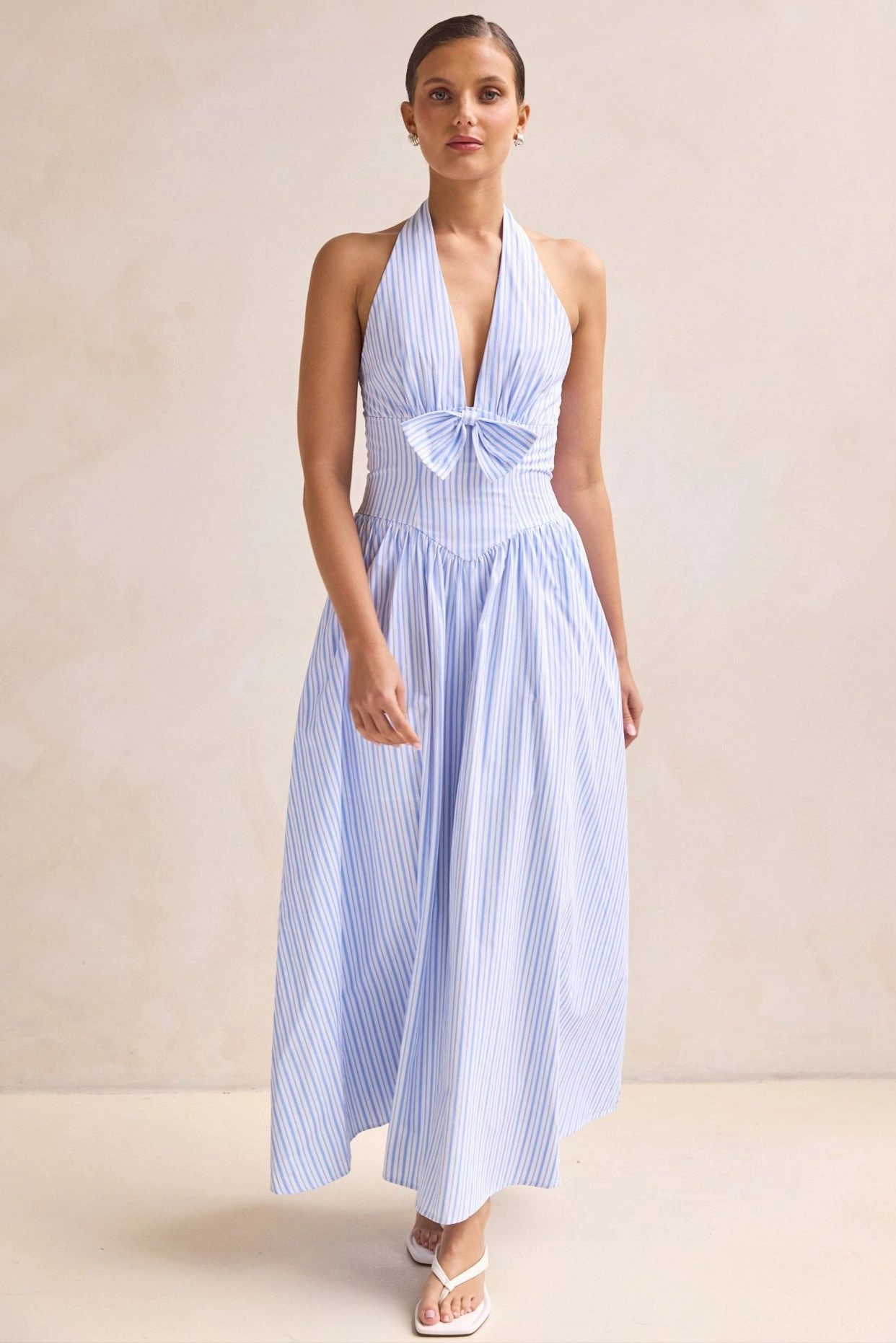 Solenne Maxi Dress (Blue) Sweet Mood Comfy Fit