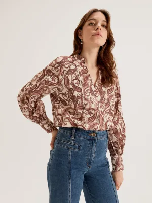 Sorrento Paisley Blouse Friction Resistant Finish