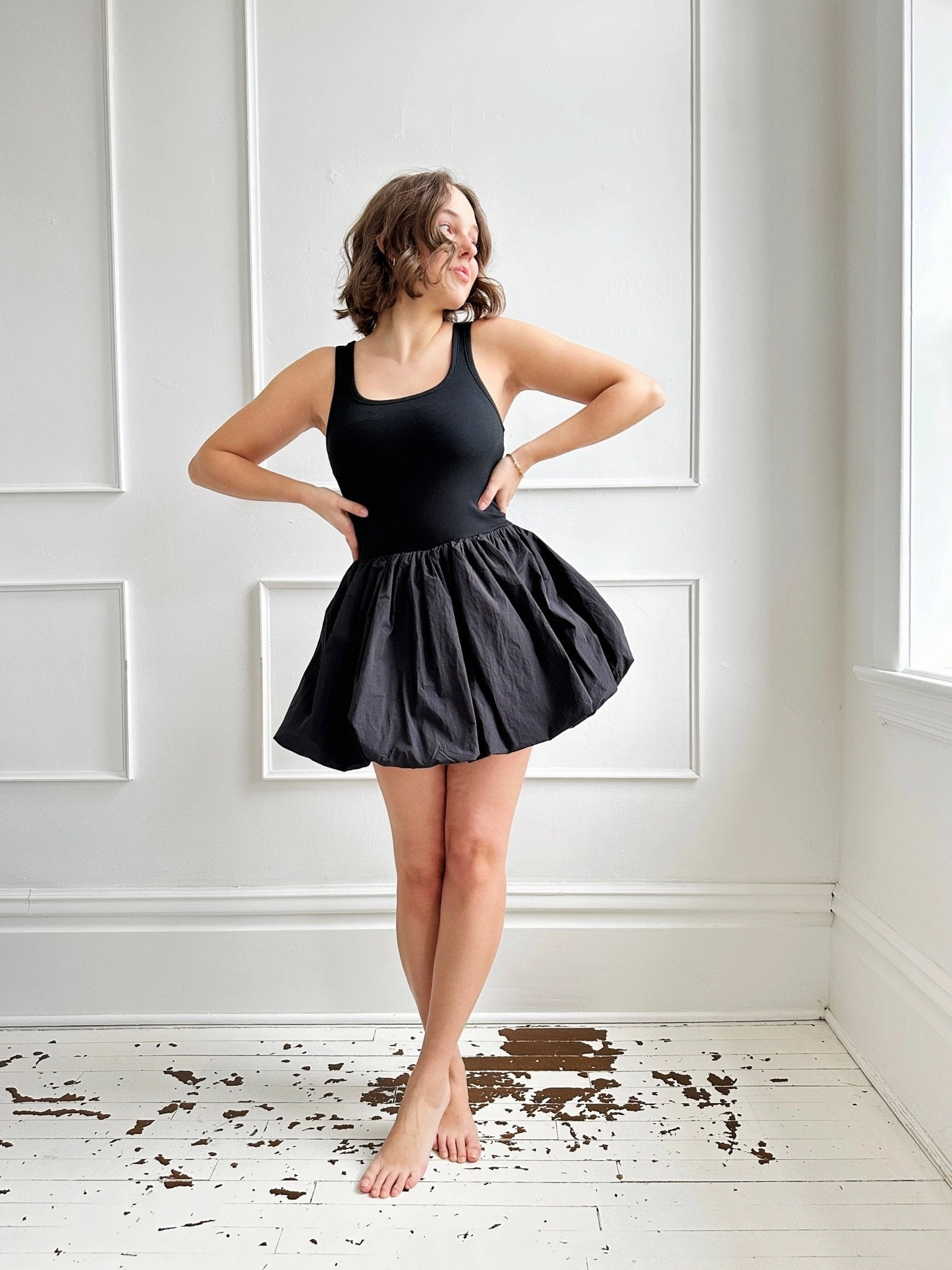 Bubble Hem Mini Dress Love Soft