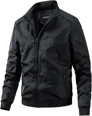 Spring and Autumn Men's Youth Jacket Windproof Thin Coat Checkered Baseball Clothes Olive Rain Coat Men