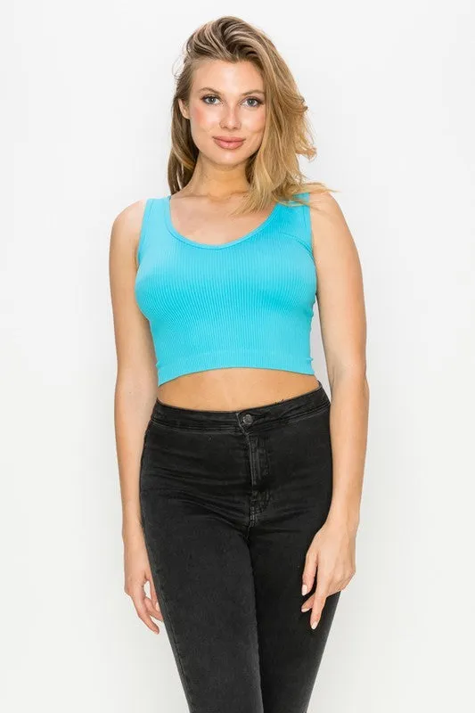 Square neck seamless tank top