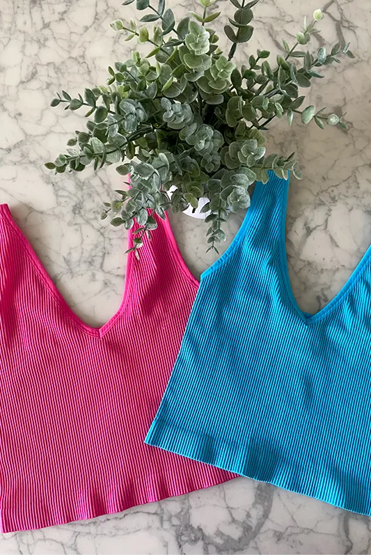 Square neck seamless tank top