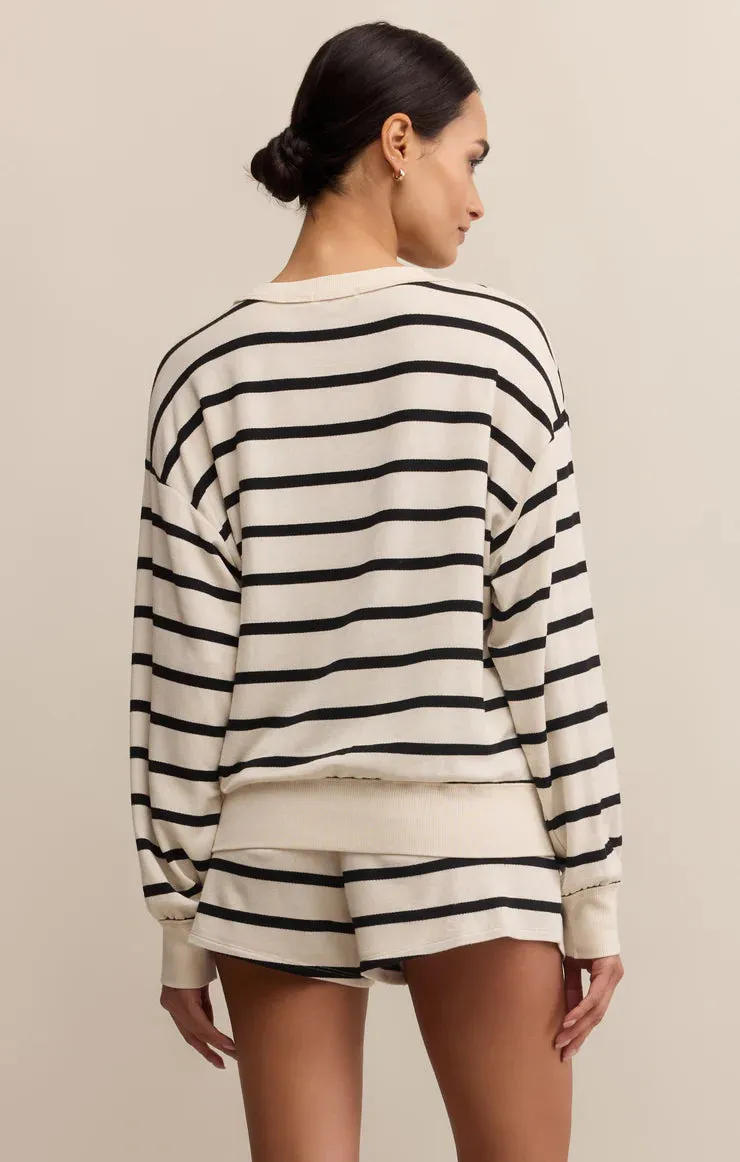 Everyday Jacket Stand Out Striped Modal Sweatshirt