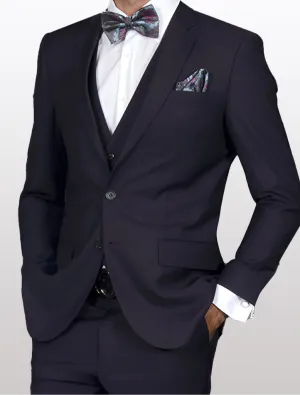 Statement Men's Eggplant Slim Fit Vested Suit