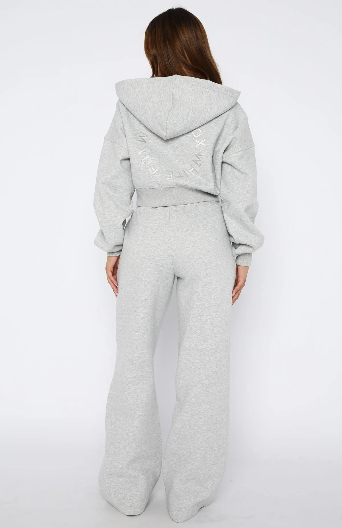 Stay Lifted Wide Leg Sweatpants Dark Grey Marle Yearlong Favorite Chunky Cable Knit