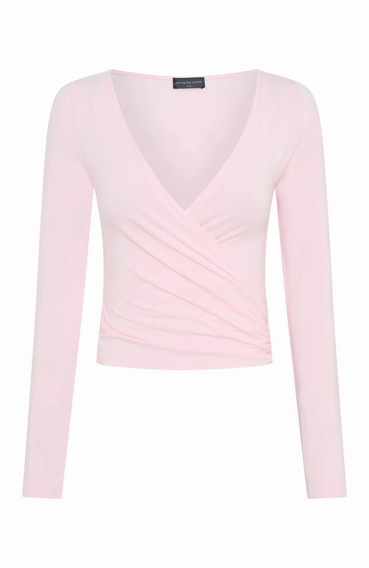 SoftInteriorLining Staying Cute Long Sleeve Wrap Top Ballet Pink