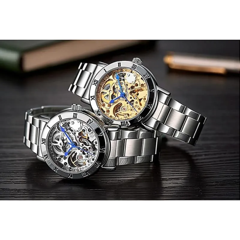 Steampunk Lady Silver Wrist Watch