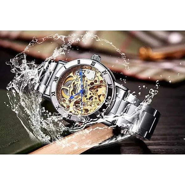 Steampunk Lady Silver Wrist Watch