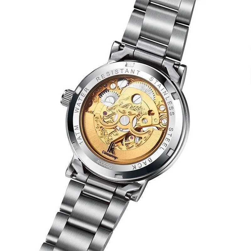 Steampunk Lady Silver Wrist Watch