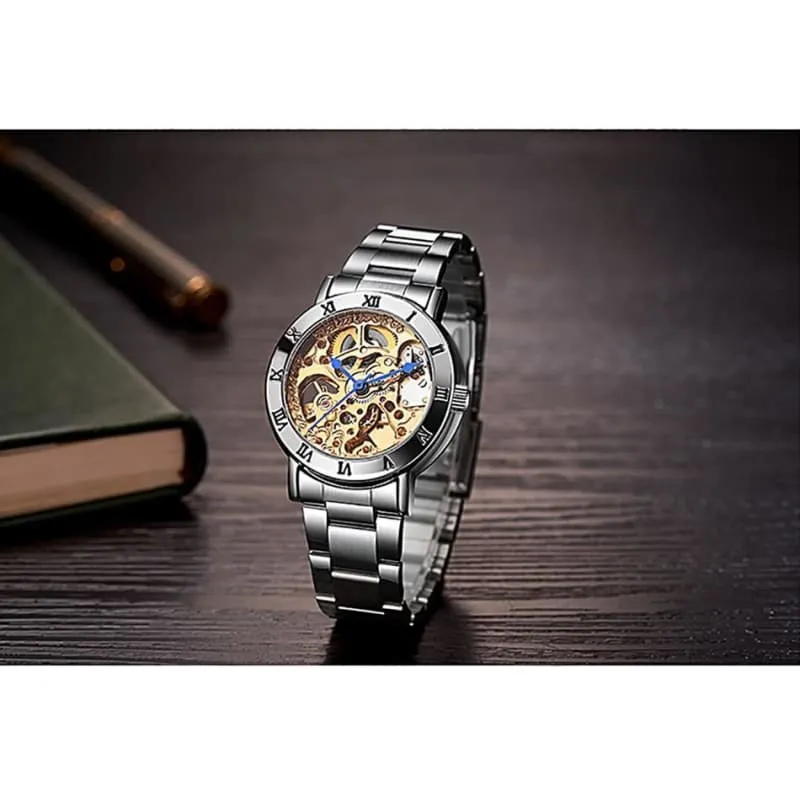 Steampunk Lady Silver Wrist Watch