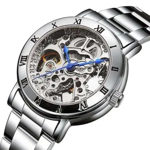 Steampunk Lady Silver Wrist Watch