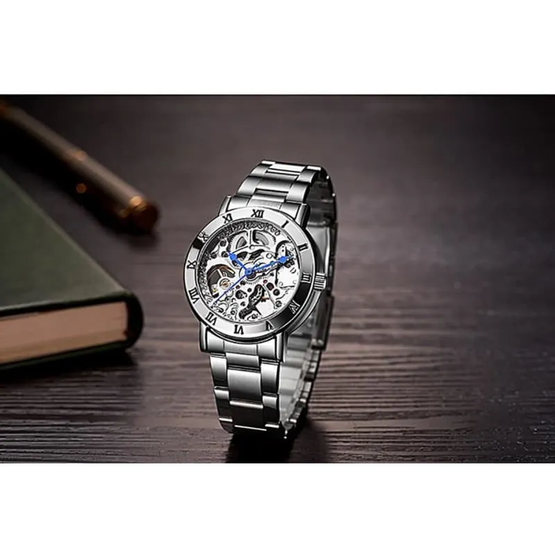 Steampunk Lady Silver Wrist Watch