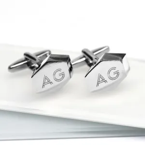 Steel Geometric Cufflinks