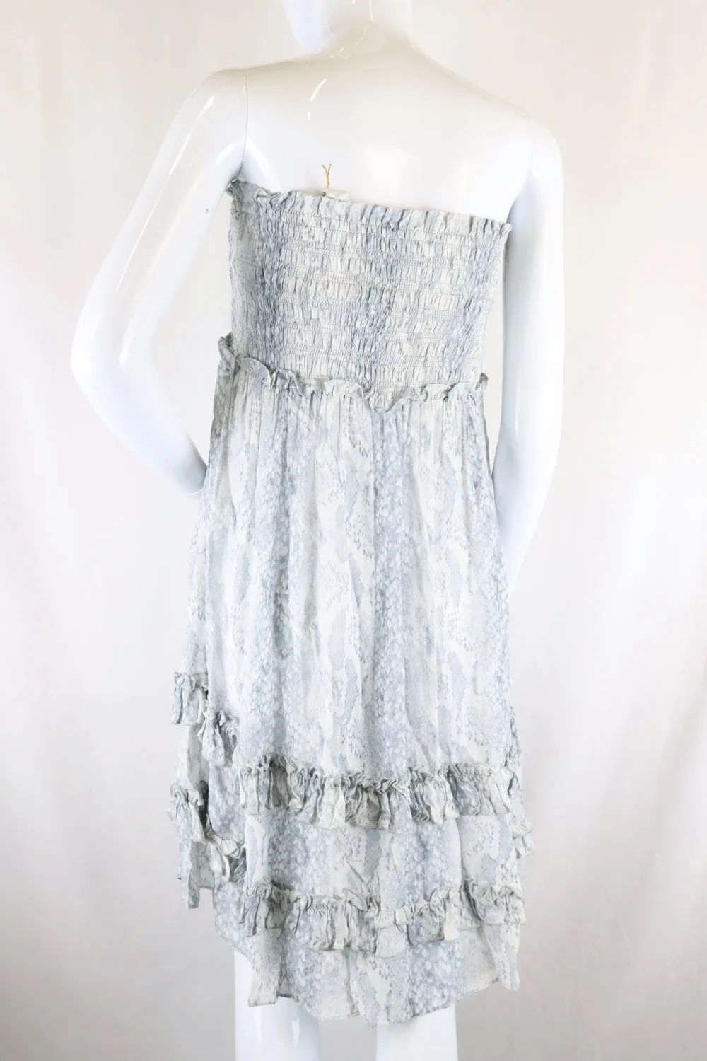 Steele Animal Print Skirt Blue And White S