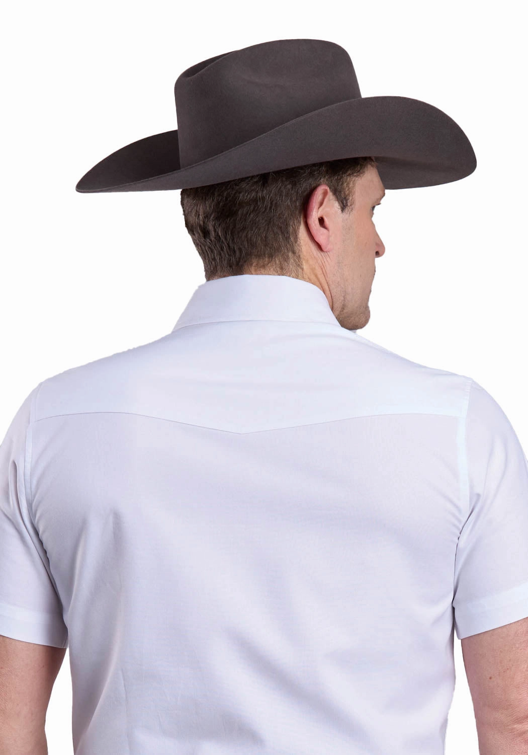 Flexible Wear Stetson Mens 2768 Soft Oxford Optic White 100% Cotton S/S Shirt