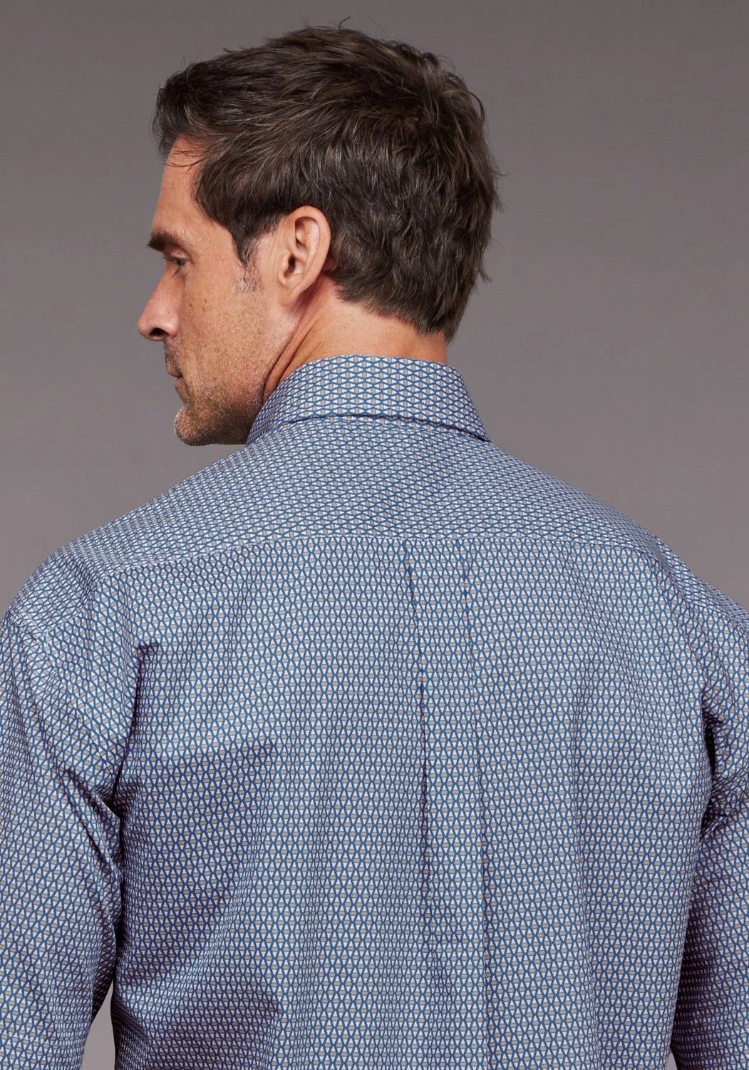 Stetson Mens Diamond Neat Blue 100% Cotton 1 Pkt S/S Shirt mix and match