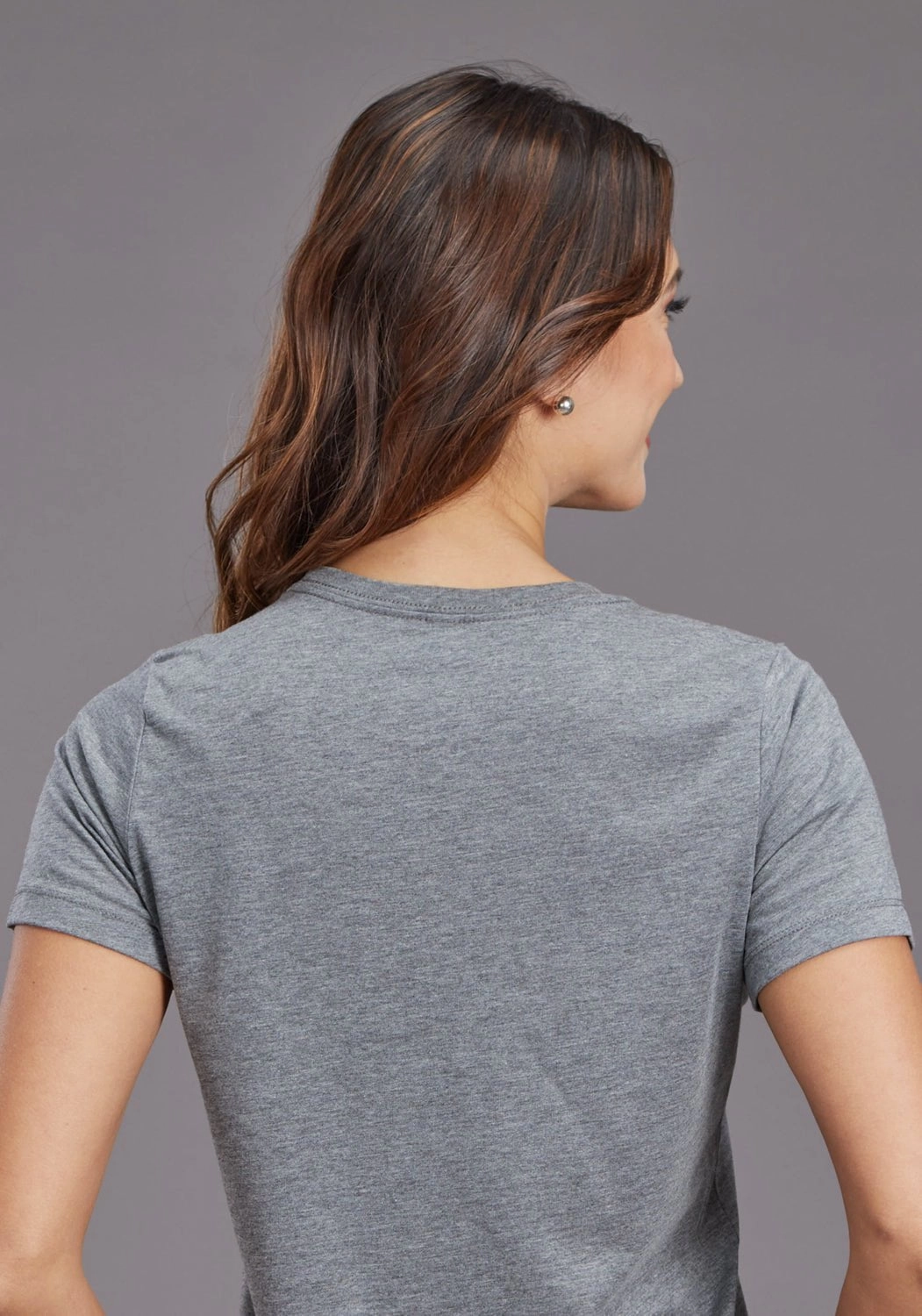 Stetson Womens Heritage Aztec Grey Cotton Blend S/S T-Shirt Comfortable Wear Airflow Ventilation System