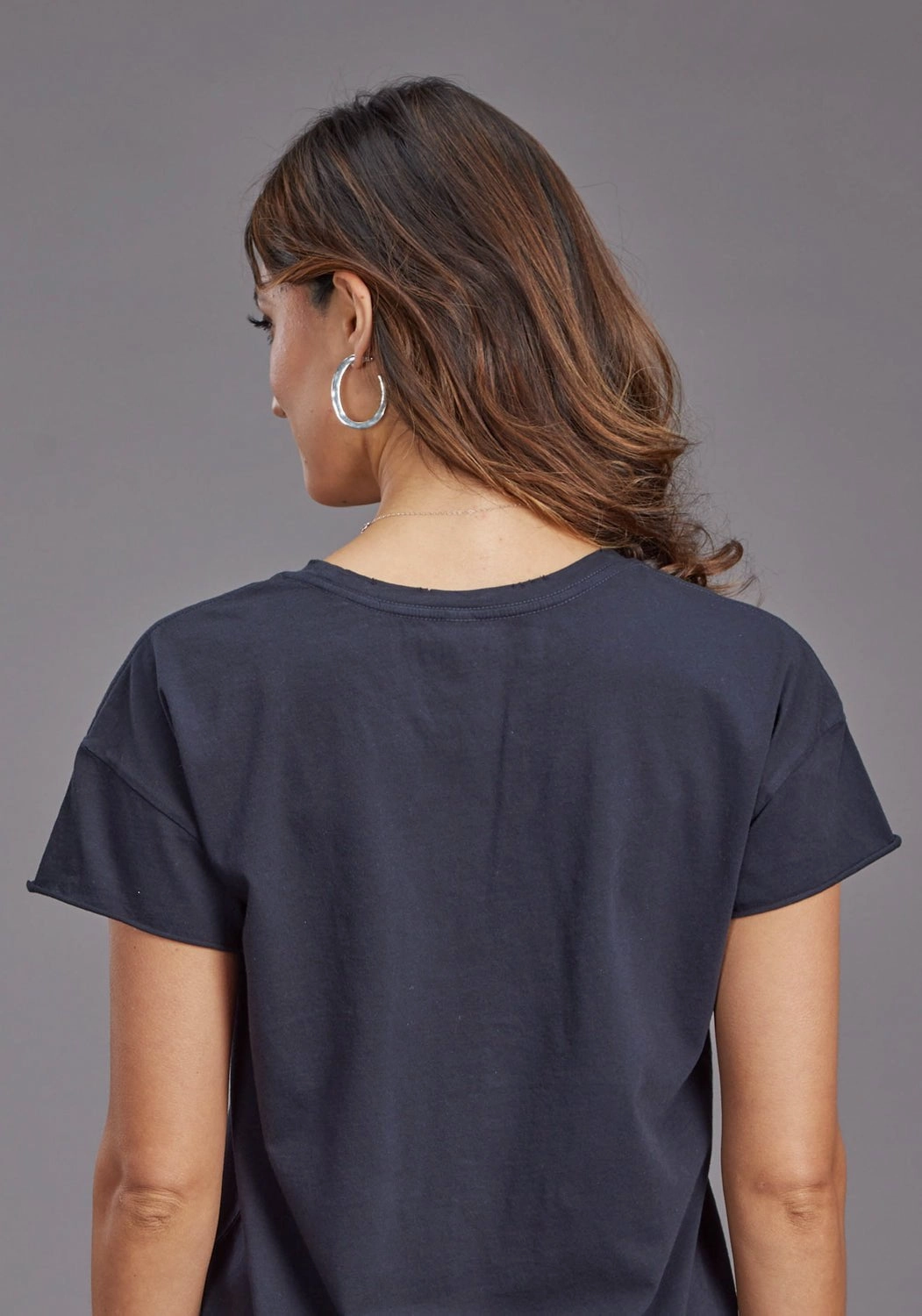 Stetson Womens Running Horses Black 100% Cotton S/S T-Shirt Multipocket Style