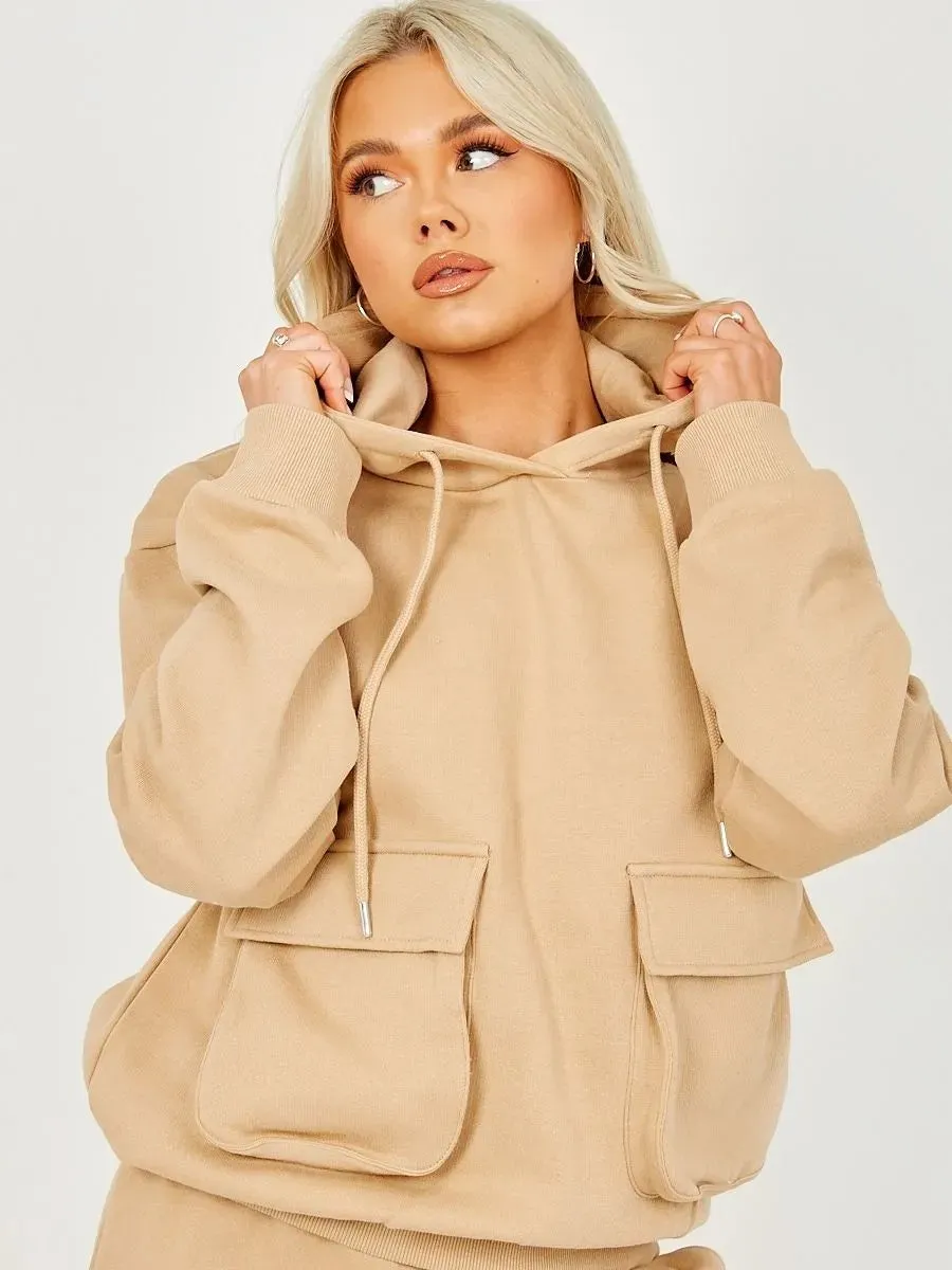 Stone Utility Pocket Hoodie & Jogger Co-Ord Set