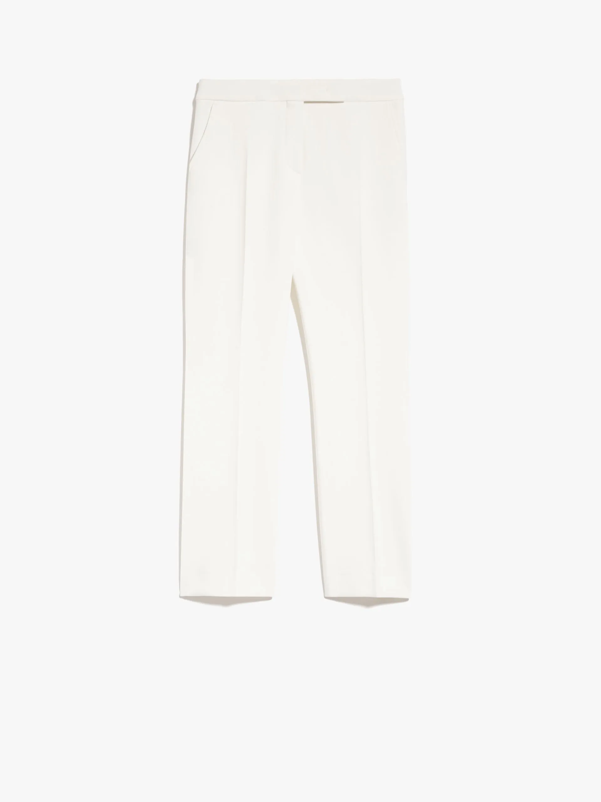 Straight, wool trousers