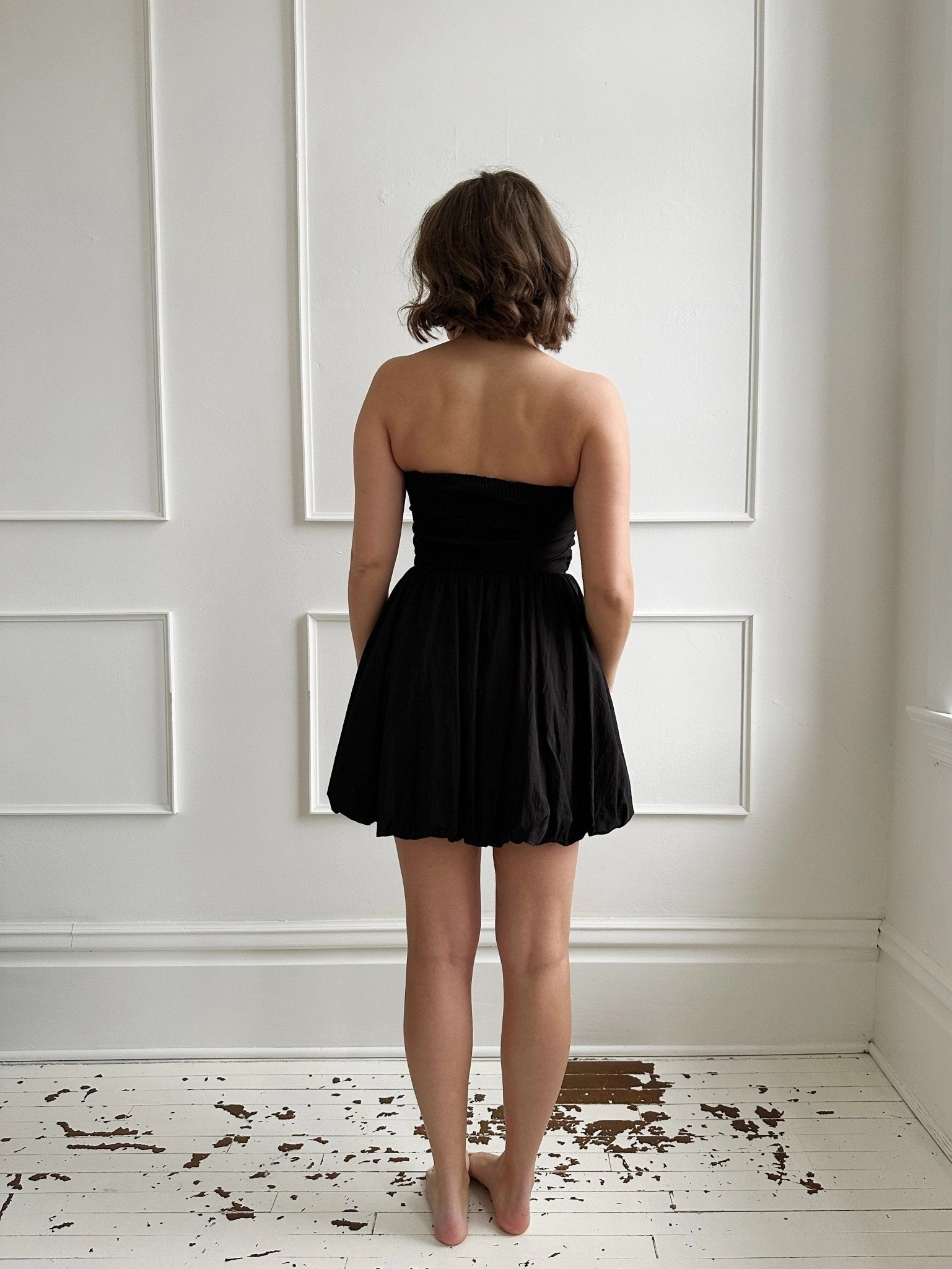 Strapless Mini Dress w/Bubble Hem - FINAL SALE Sophisticated Tailoring
