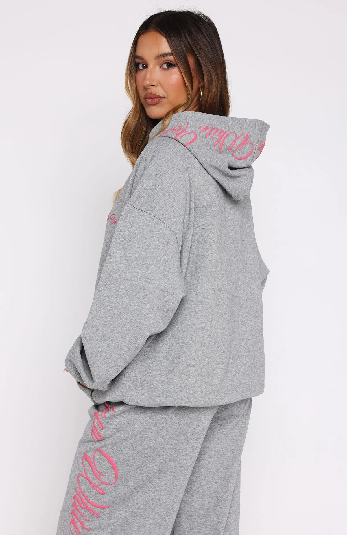 TemperatureRegulating Fabric Lucky Thirteen Shaya Oversized Hoodie Dark Grey Marle